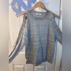 Bailey 44 Gray Off-the-Shoulder Sweater